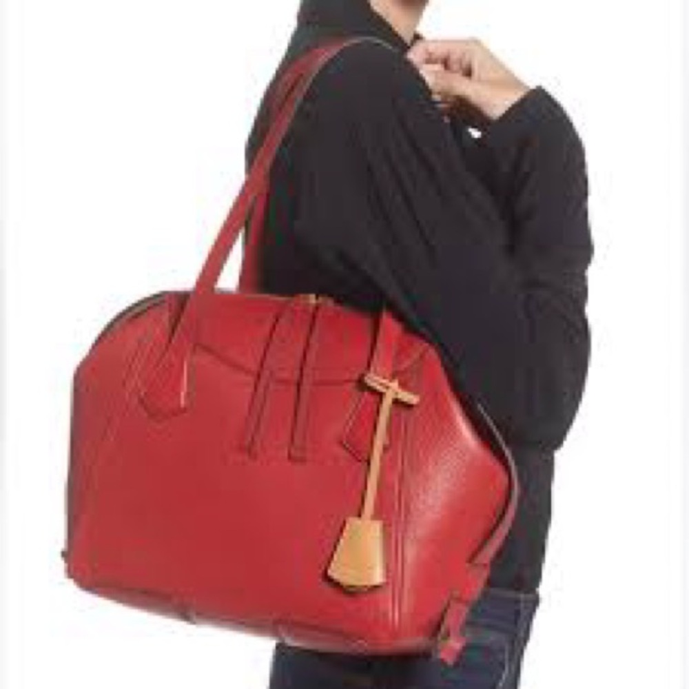 Tory Burch Perry satchel cherry red